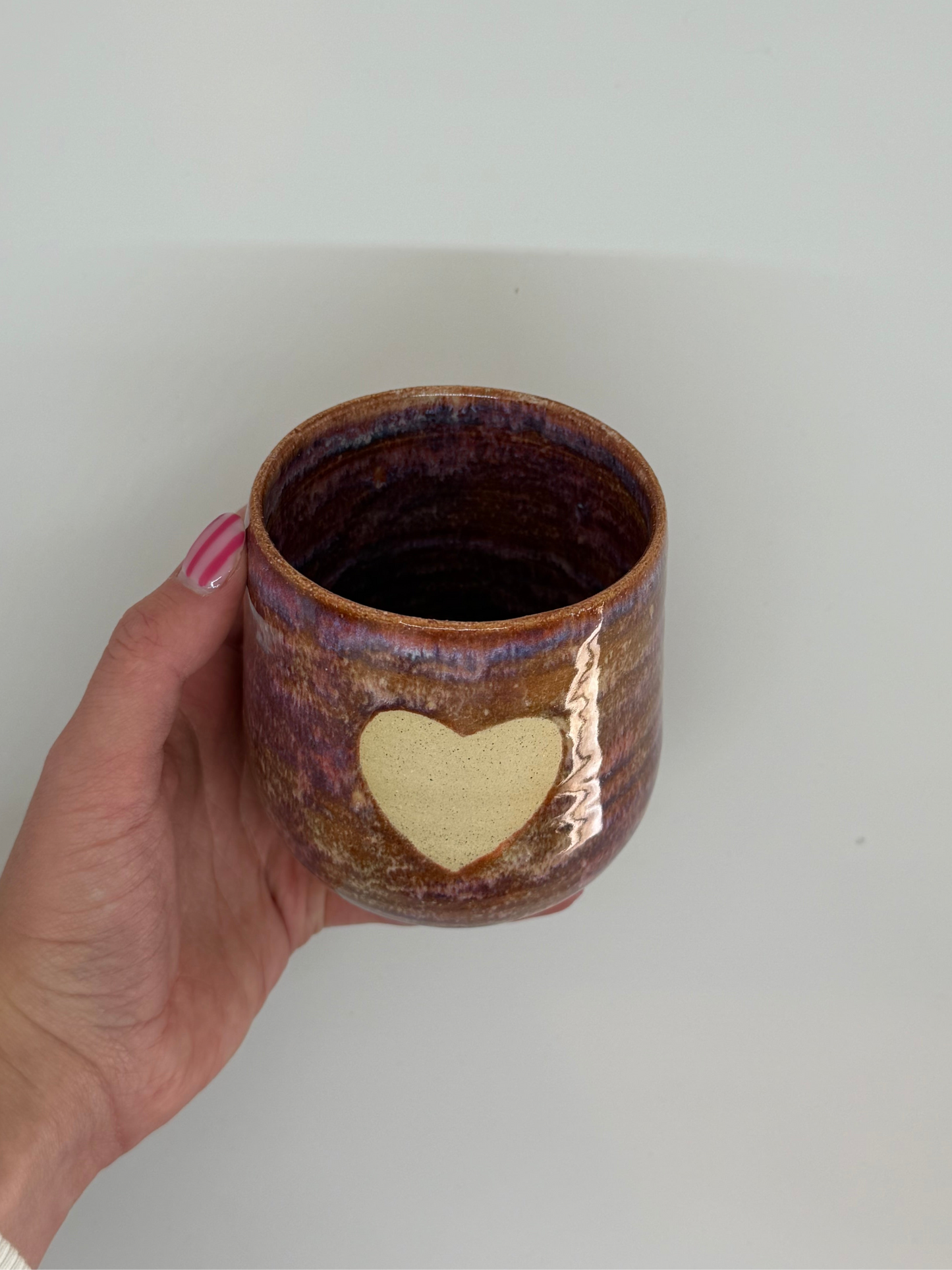 Dark Pink Heart Cup
