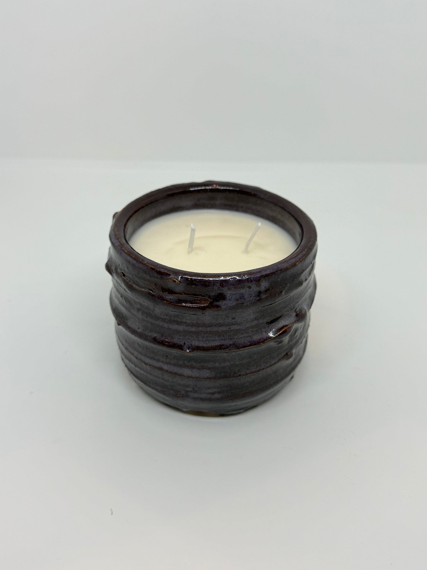 Rustic Purple Fall Candle
