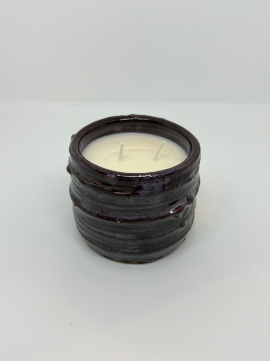 Rustic Purple Fall Candle