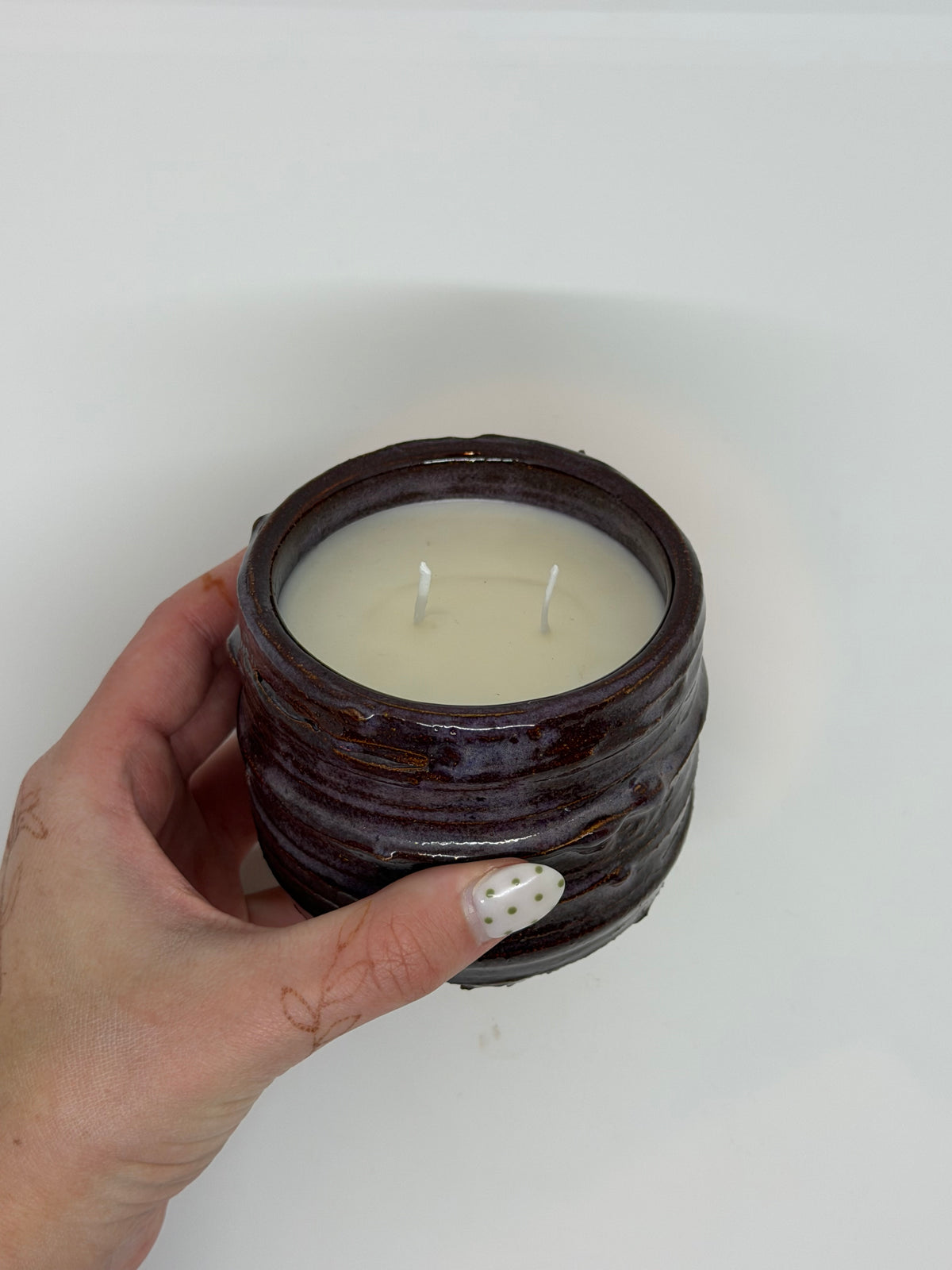 Rustic Purple Fall Candle