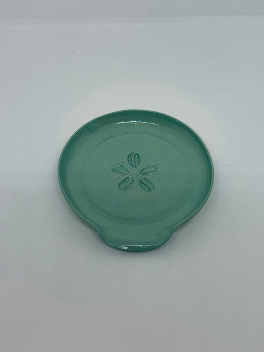 Teal Cowrie Spoon Rest