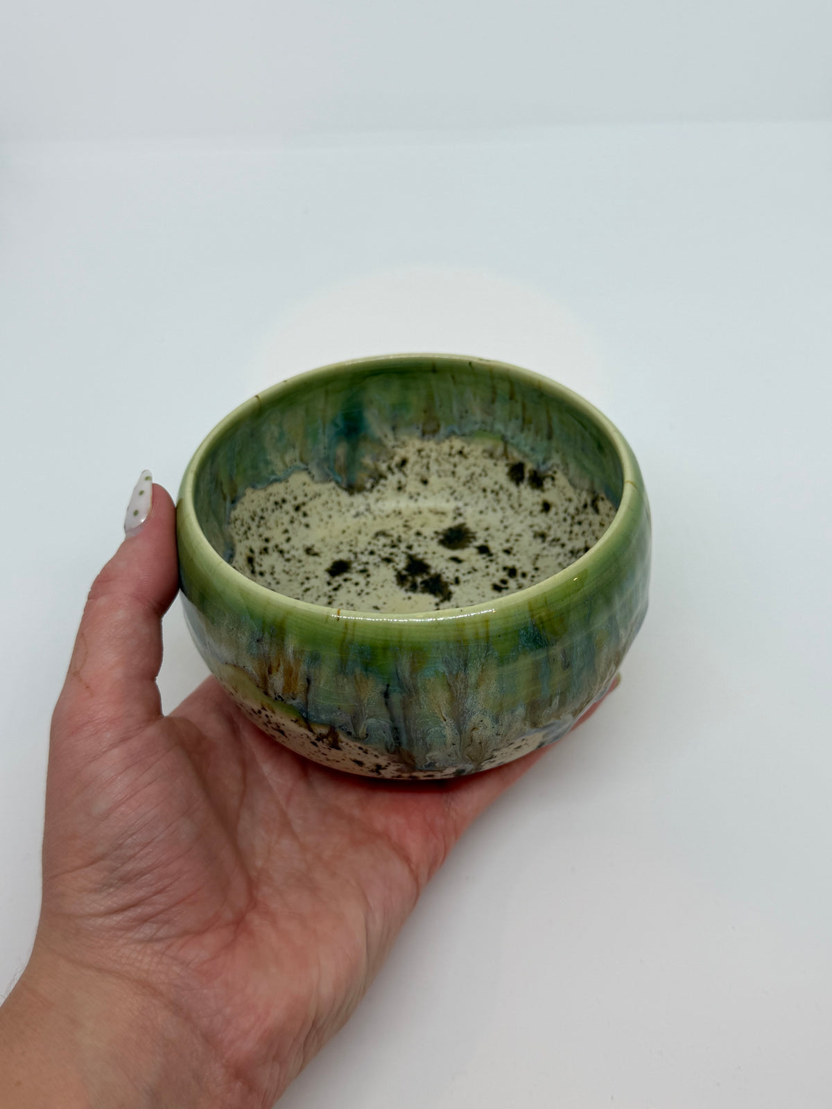 Green Speckled Bowl