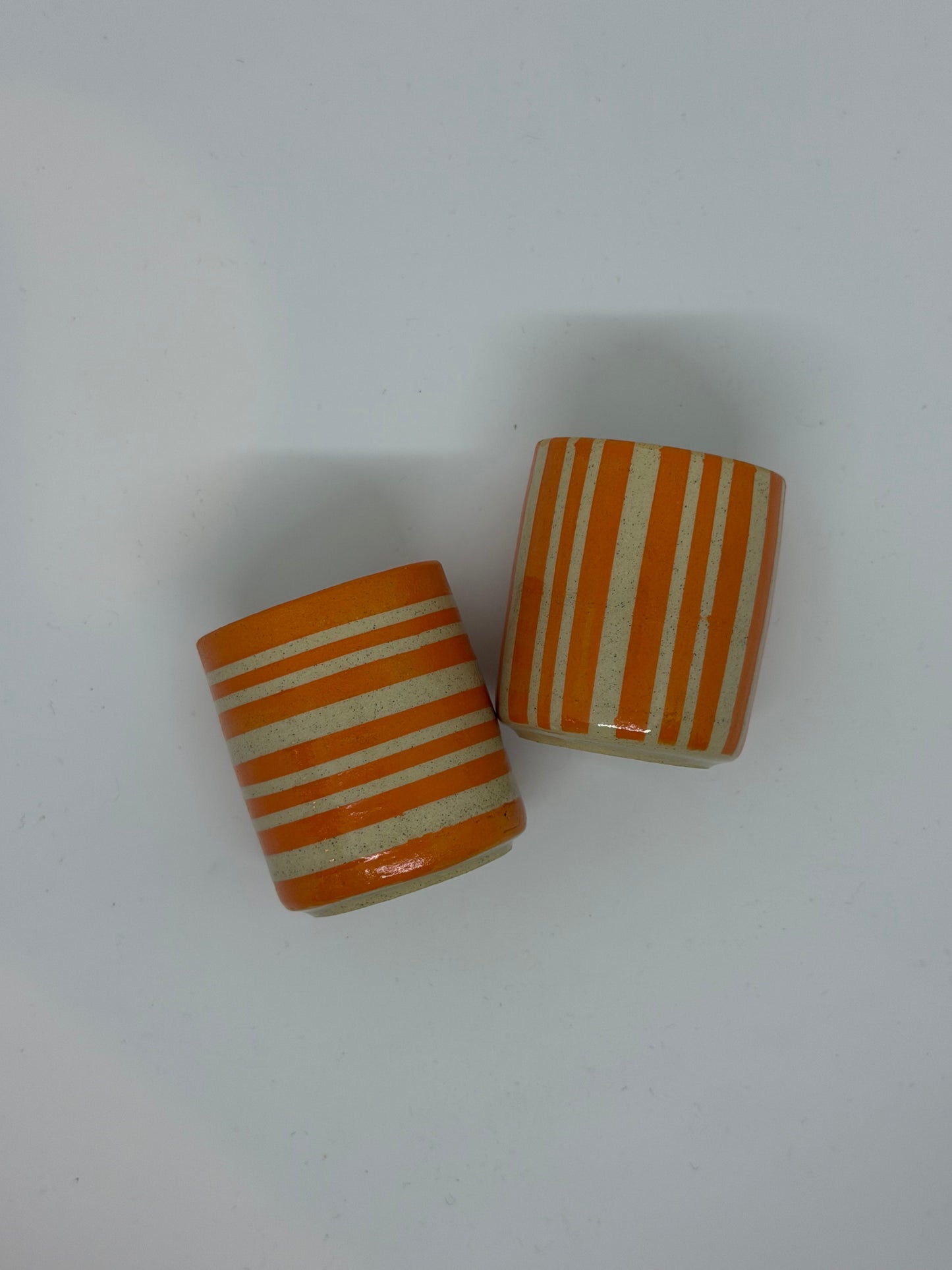 Striped Espresso Cups (Set of 2)
