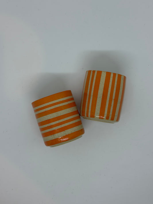 Striped Espresso Cups (Set of 2)