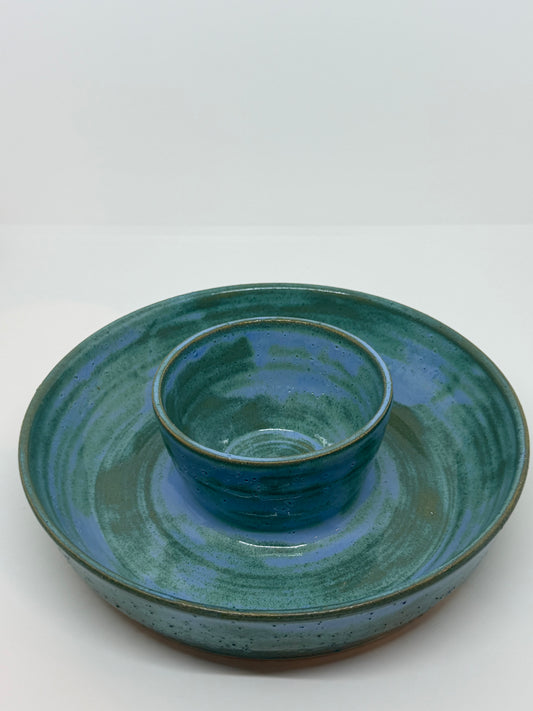 Blue Chip and Dip Bowl