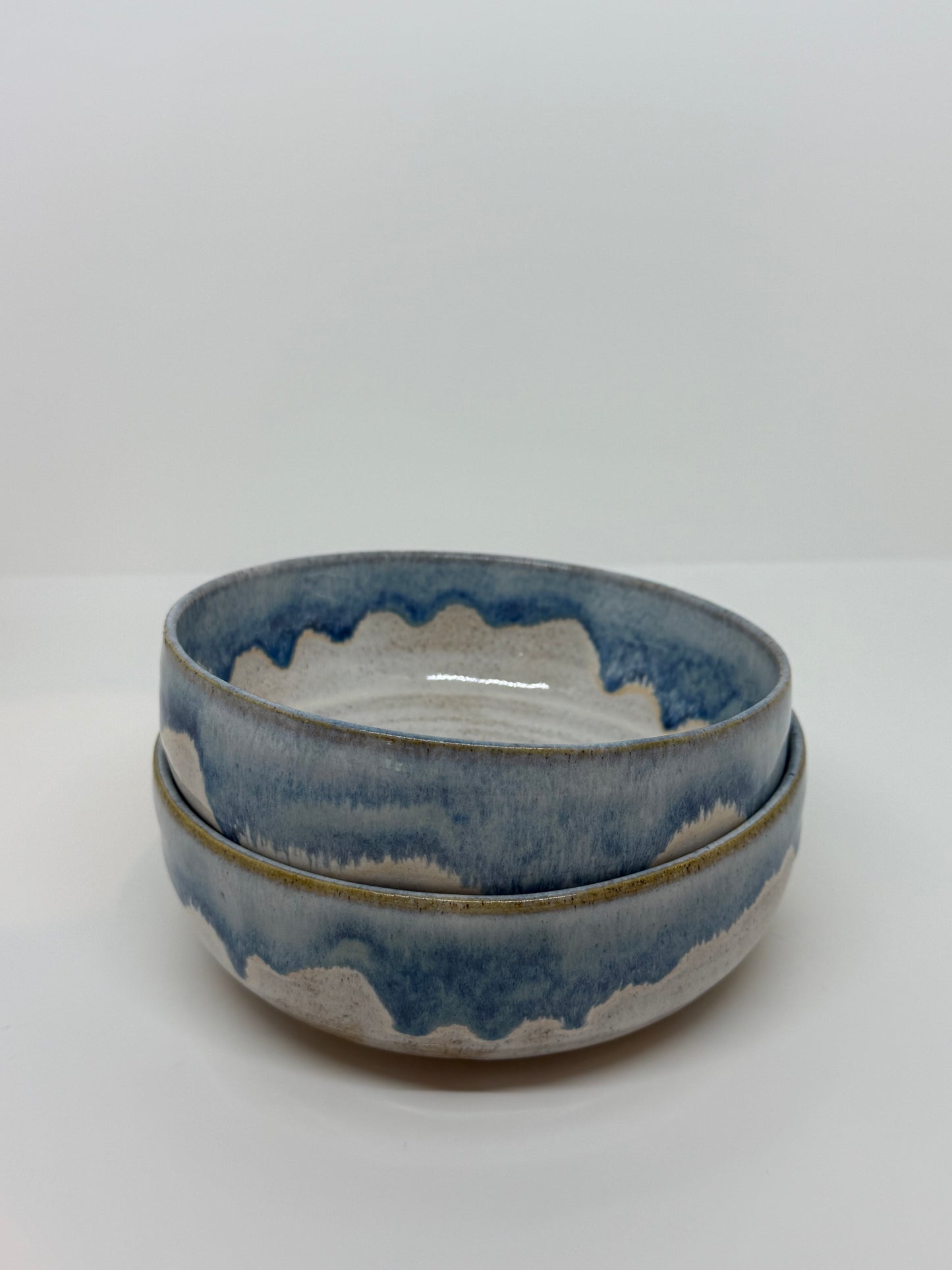Blue Drip Bowls Set