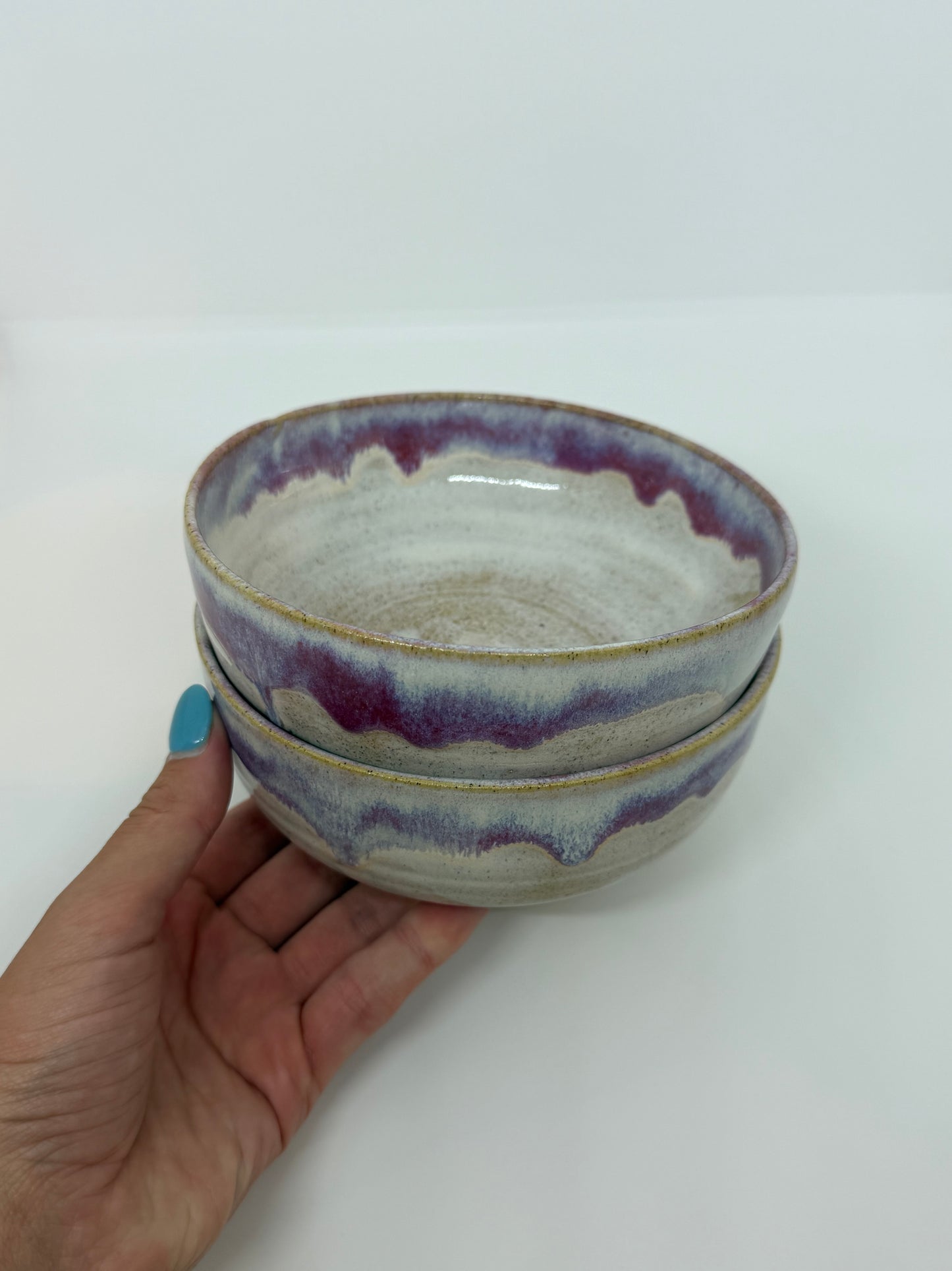 Pink Drip Bowls Set
